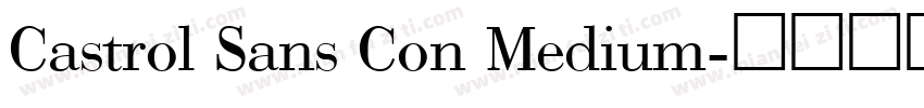 Castrol Sans Con Medium字体转换